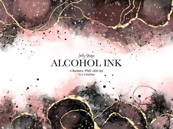Black and Pink Alcohol Ink Borders: A Designer's Guide