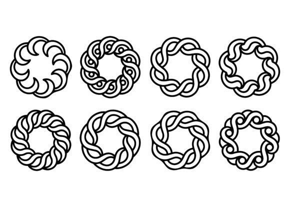 Circular Knot Frames EPS: Weaving Elegance into Your Digital Craft