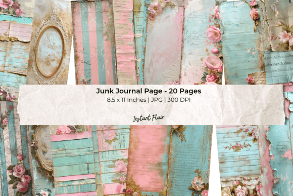 Crafting a Timeless Aesthetic with Shabby Chic Pastel Junk Journal Pages