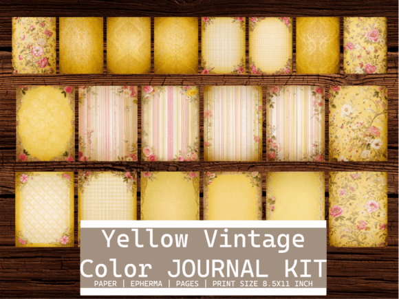 Crafting Timeless Stories with Yellow Junk Journal Printable Pages Rose