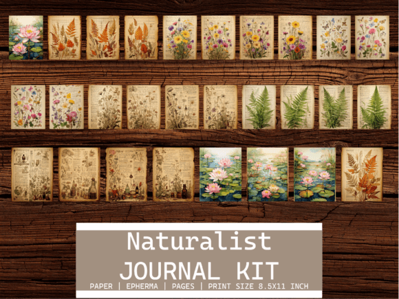 Curating a Story: The Naturalist Floral Junk Journal Pages Kit