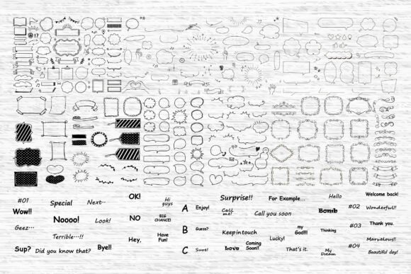 Doodle Speech Bubbles Frames & Notes SVG: A Creative Toolkit