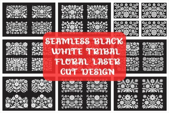 Elegant Floral Laser Cut Pattern Set: A Designer's Toolkit for Timeless Craft