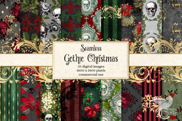 Embrace the Shadows: Designing with Gothic Christmas Digital Paper