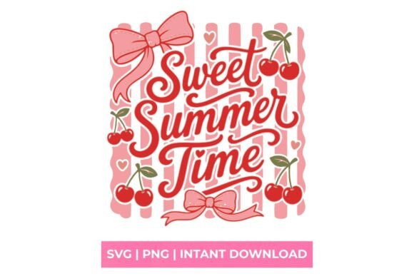 Embrace the Sweet Summer Time Cherry Bow SVG Vibe