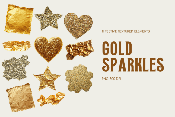 Festive Gold Sparkles: A Premium Texture Collection for Designers