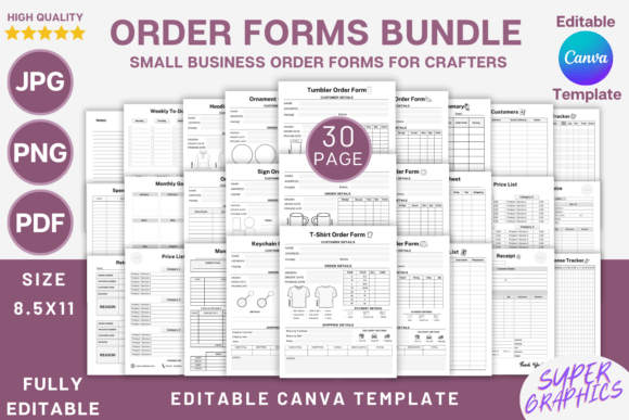 Master Your Craft Business with the Ultimate Order Forms Bundle