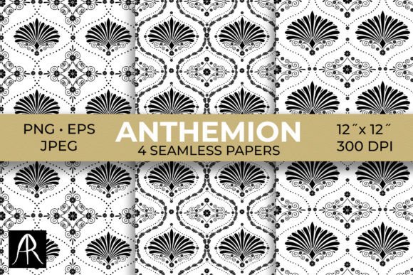 Monochrome Ogee Geometric Patterns PNG for Timeless Design