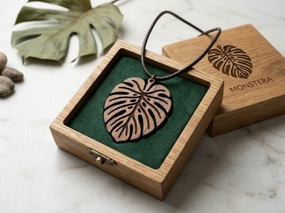 Monstera Leaf Pendant Laser Cut Design: A Modern Botanical Essential