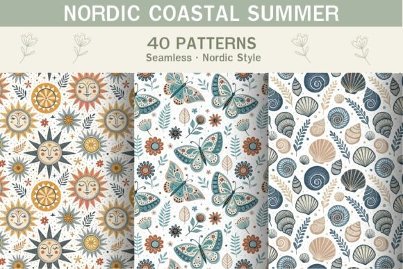 Nordic Coastal Summer: A Digital Paper Collection