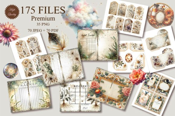Opaline Luna Herbarium: Luminous Botanical Journal Kit