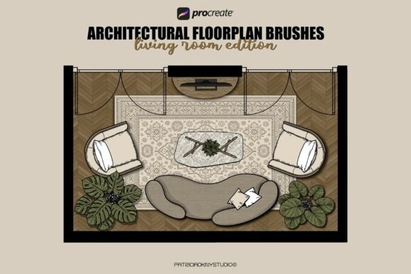 Procreate Living Room Floor Plan Brushes: A Designer's Shortcut to Stunning Layouts