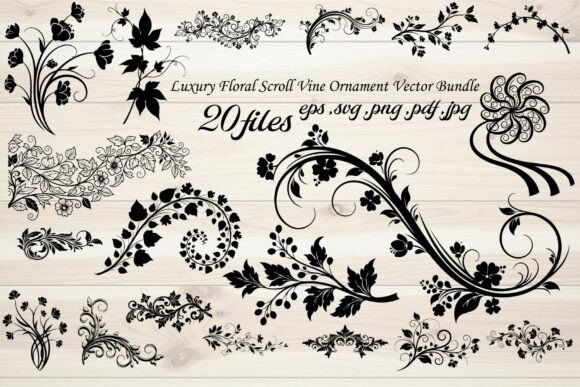 Timeless Design Elements: The Luxury Floral Scroll Vine Ornament