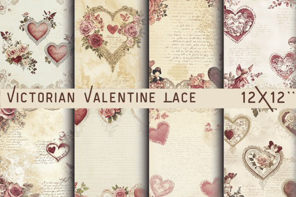 Victorian Valentine Lace Paper: Timeless Digital Elegance