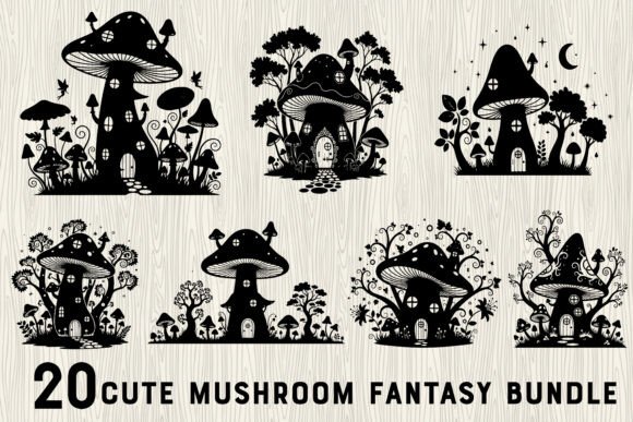 Whimsical Magic: Unpacking the 20 Cute Mushroom Fantasy Bundle