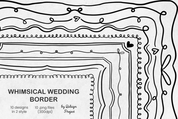 Whimsical Wedding Borders for Dreamy Designs